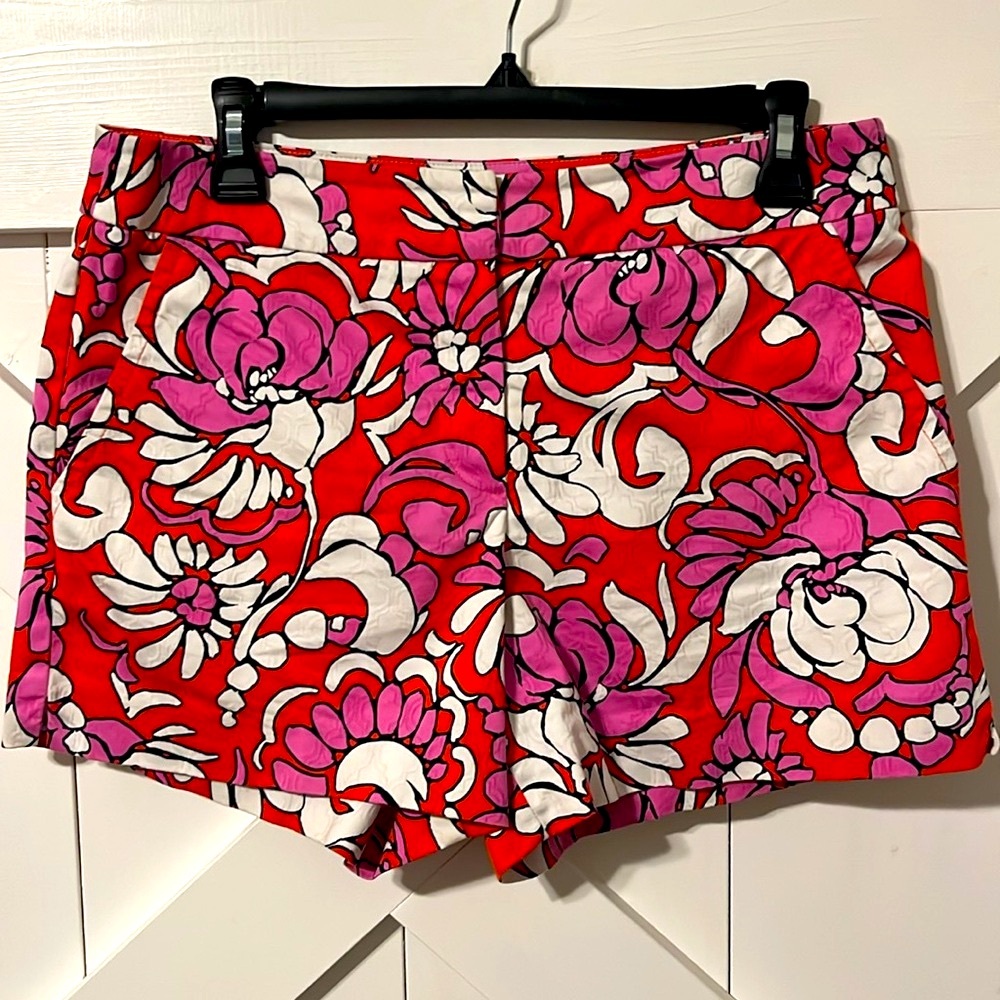 Trina Turk Red Corbin 2 Shorts Size 6